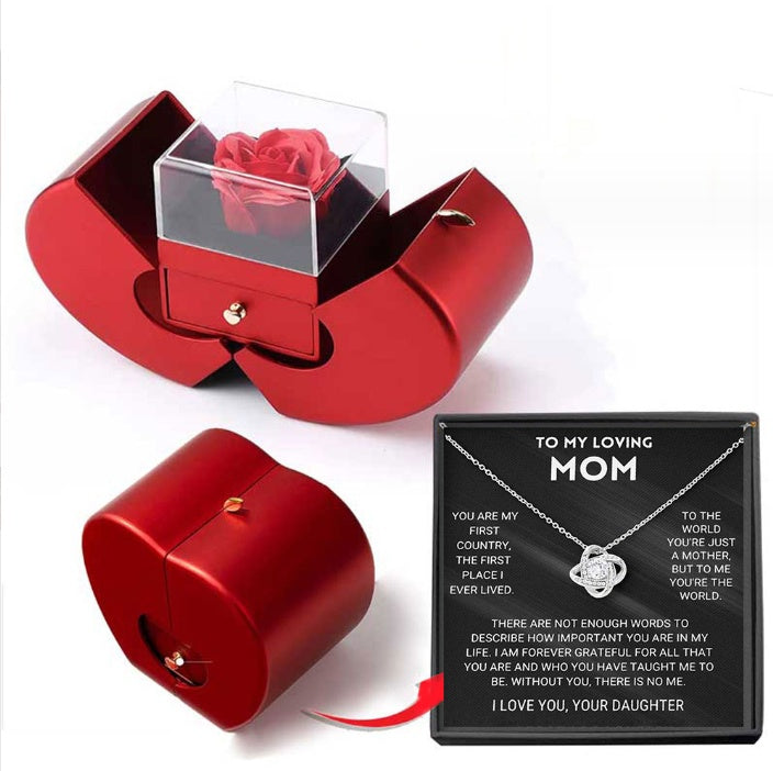 Eternal Rose Gift Box with Hidden Necklace