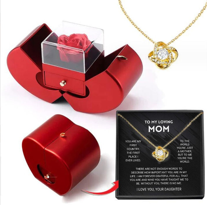 Eternal Rose Gift Box with Hidden Necklace