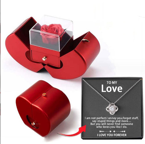 Eternal Rose Gift Box with Hidden Necklace